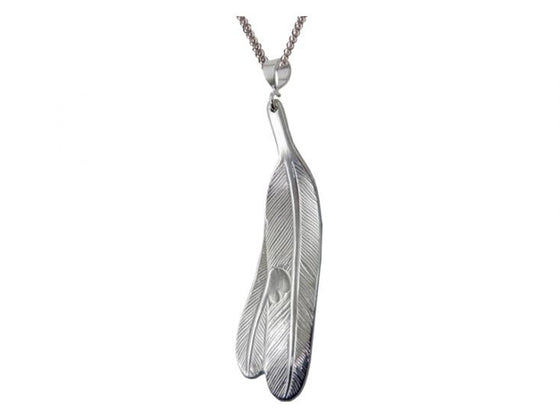 Silver Pewter Eagle Feather Pendant