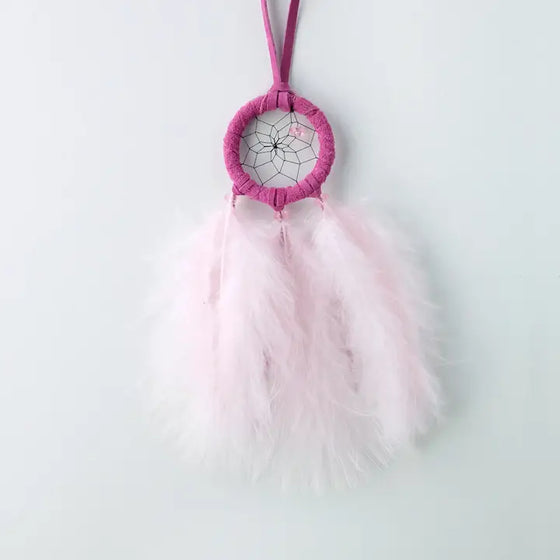 1.5" Pink Fluffy Dream Catcher