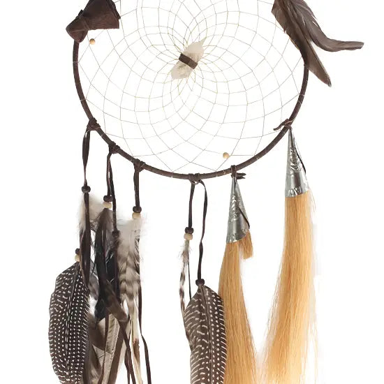 Quartz Crystal & Horse Hair Dream Catcher