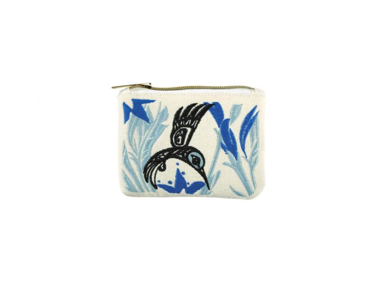 Hummingbird Embroidered Coin Purse