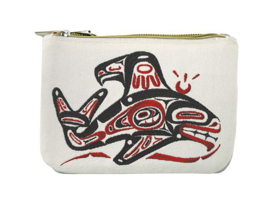 Orca Embroidered Pouch