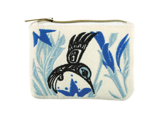 Hummingbird Embroidered Pouch