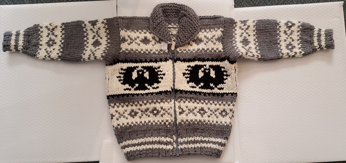 Cowichan sweater, childs (yarn) chest 33