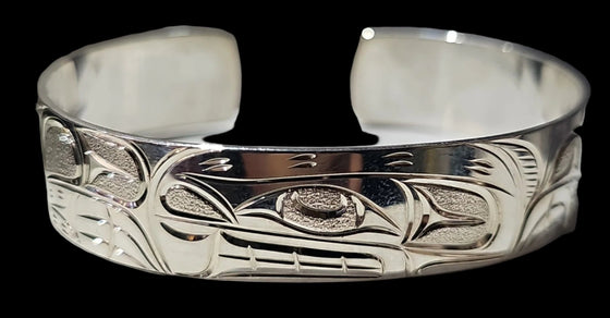 Beaver Silver 1/2 Bracelet by Joe Descoteax