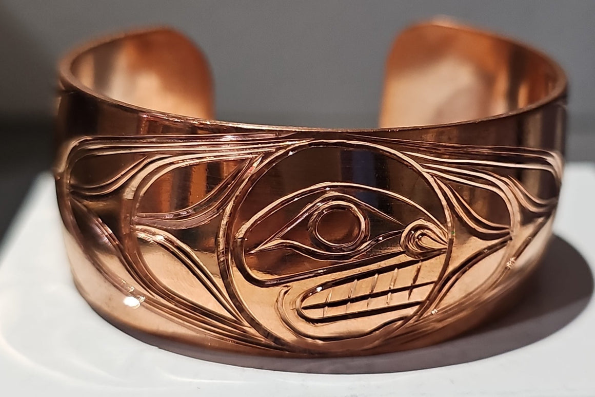 Orca Copper Bracelet 1 Inch by Paddy Seaweed