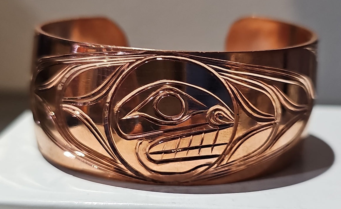 Orca Copper Bracelet 1 Inch by Paddy Seaweed