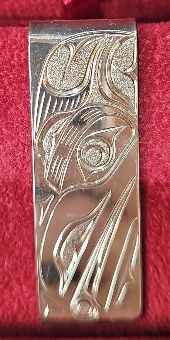 Raven Silver Money Clip by Joe Descoteax