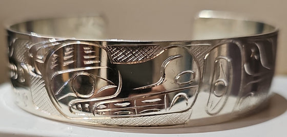 Wolf Silver Mens Bracelet by Graham Henry