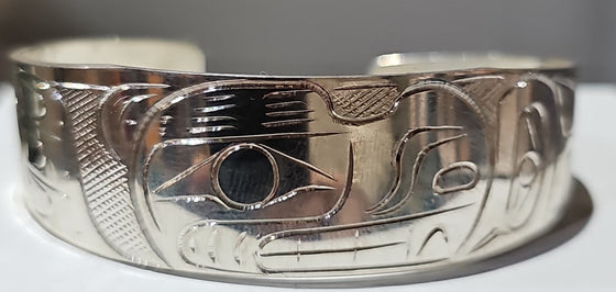 Wolf Silver Bracelet by Graham Henry