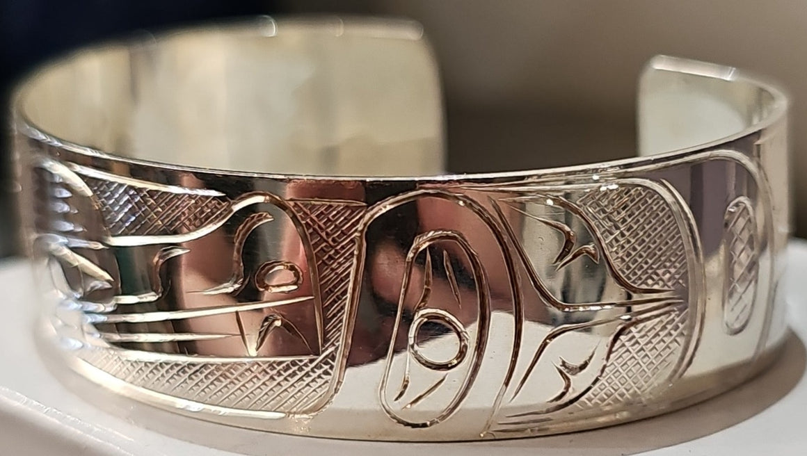 Wolf Silver Bracelet by Graham Henry