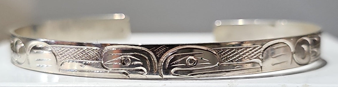 Two Ravens Silver Bracelet