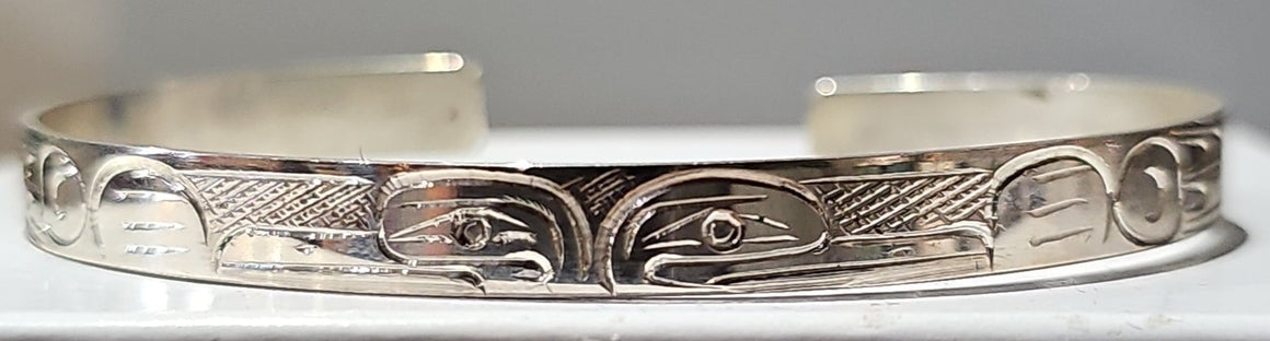 Two Ravens Silver Bracelet