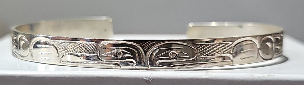 Two Ravens Silver Bracelet