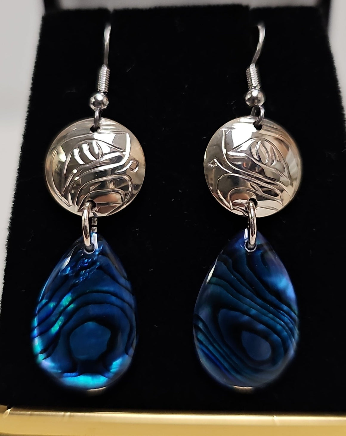 Eagle Blue Abalone Earrings