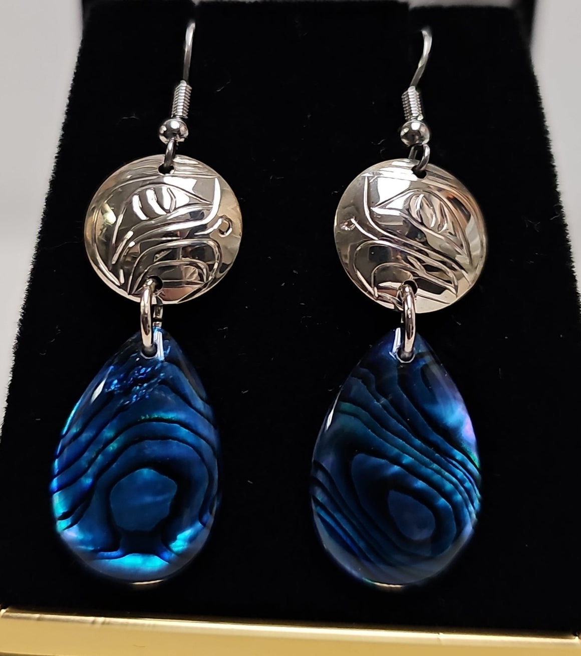 Eagle Blue Abalone Earrings