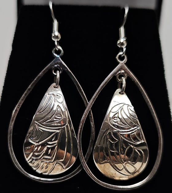 Eagle Tear Drop Earrings