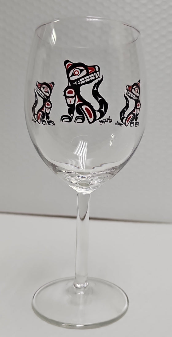 Wolf Wine Glass