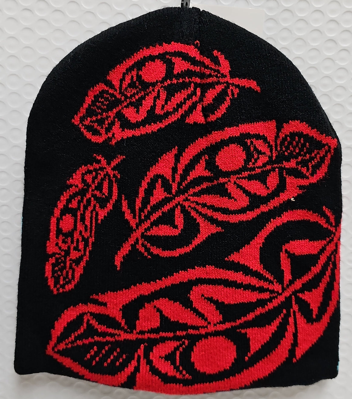 Red/Torquoise Feather Toques