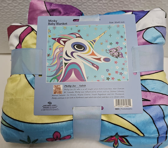 Minky Baby Blanket (Unicorn) by Phillip Joe