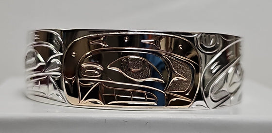 Orca & Thunderbird Silver/Gold Bracelet