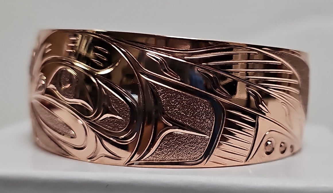 Bear & Salmon Copper Bracelet men's
