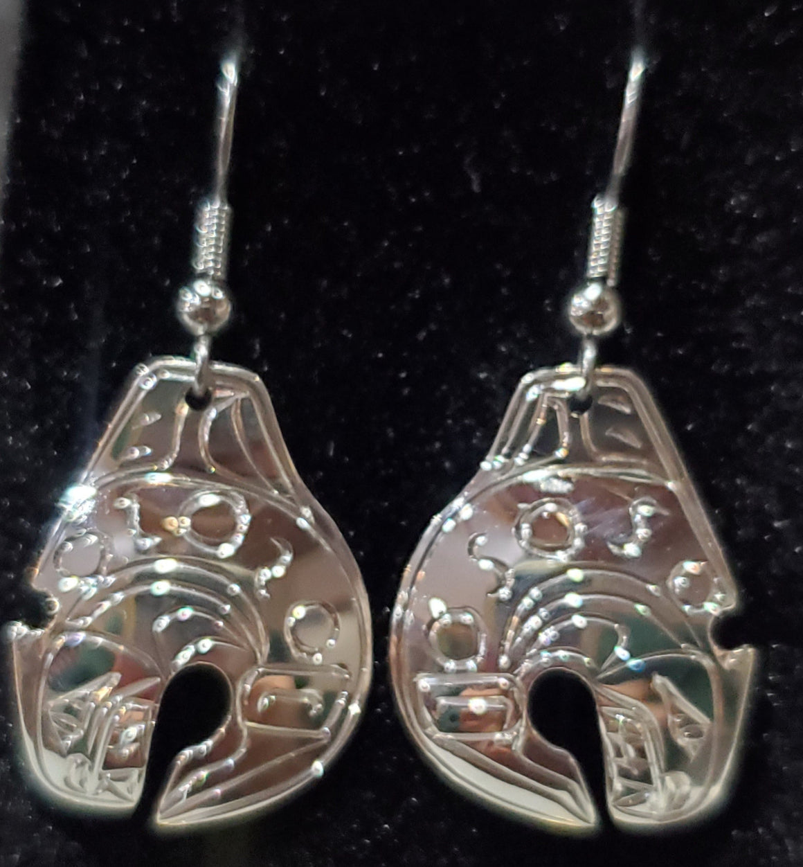 Sterling Silver Orca Earrings