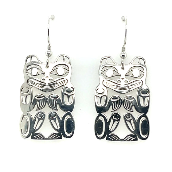 Bear Earrings - Sterling Silver