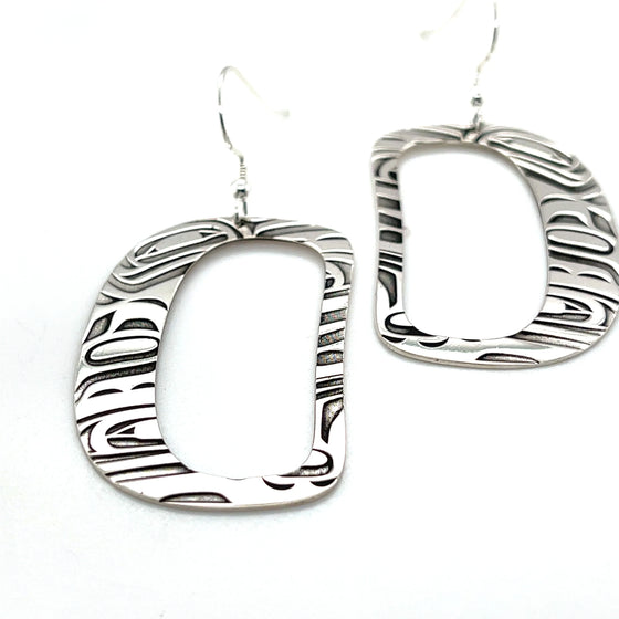 Sterling Silver Ovoid Earrings