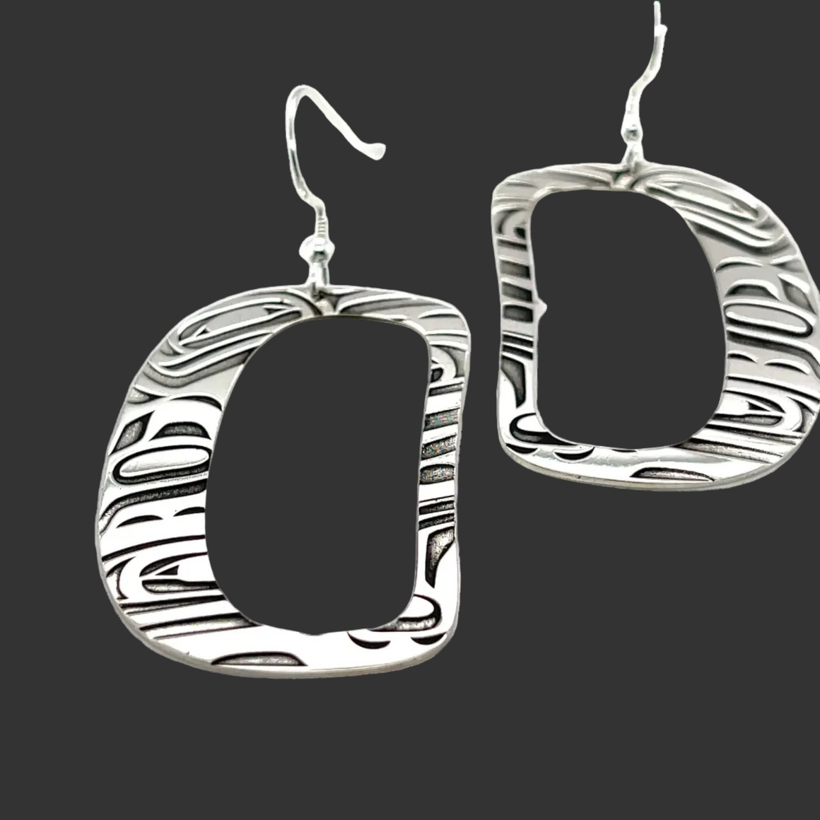 Sterling Silver Ovoid Earrings grant pauls