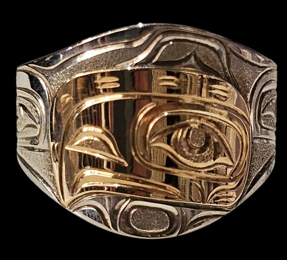 Eagle Silver Gold Ring