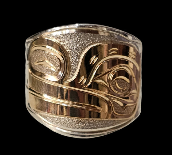 Frog Silver Gold Ring