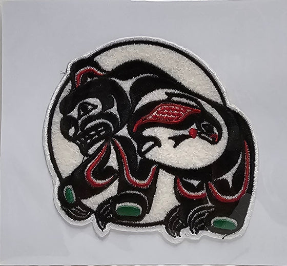 JB Bear Salmon 3" Embroidery Patch