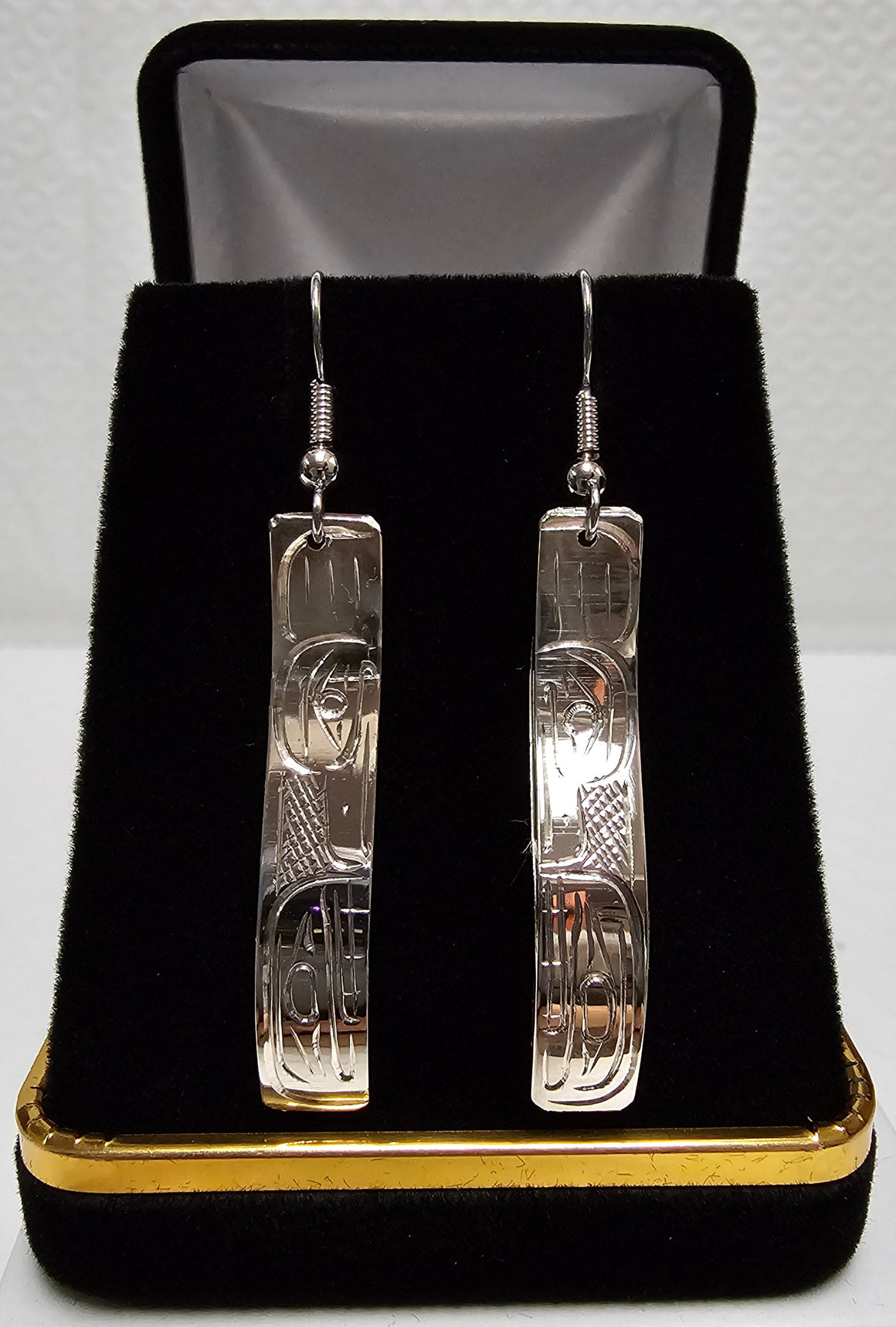 1.5' Eagle & Whale Stick Earrings by Graham Henry