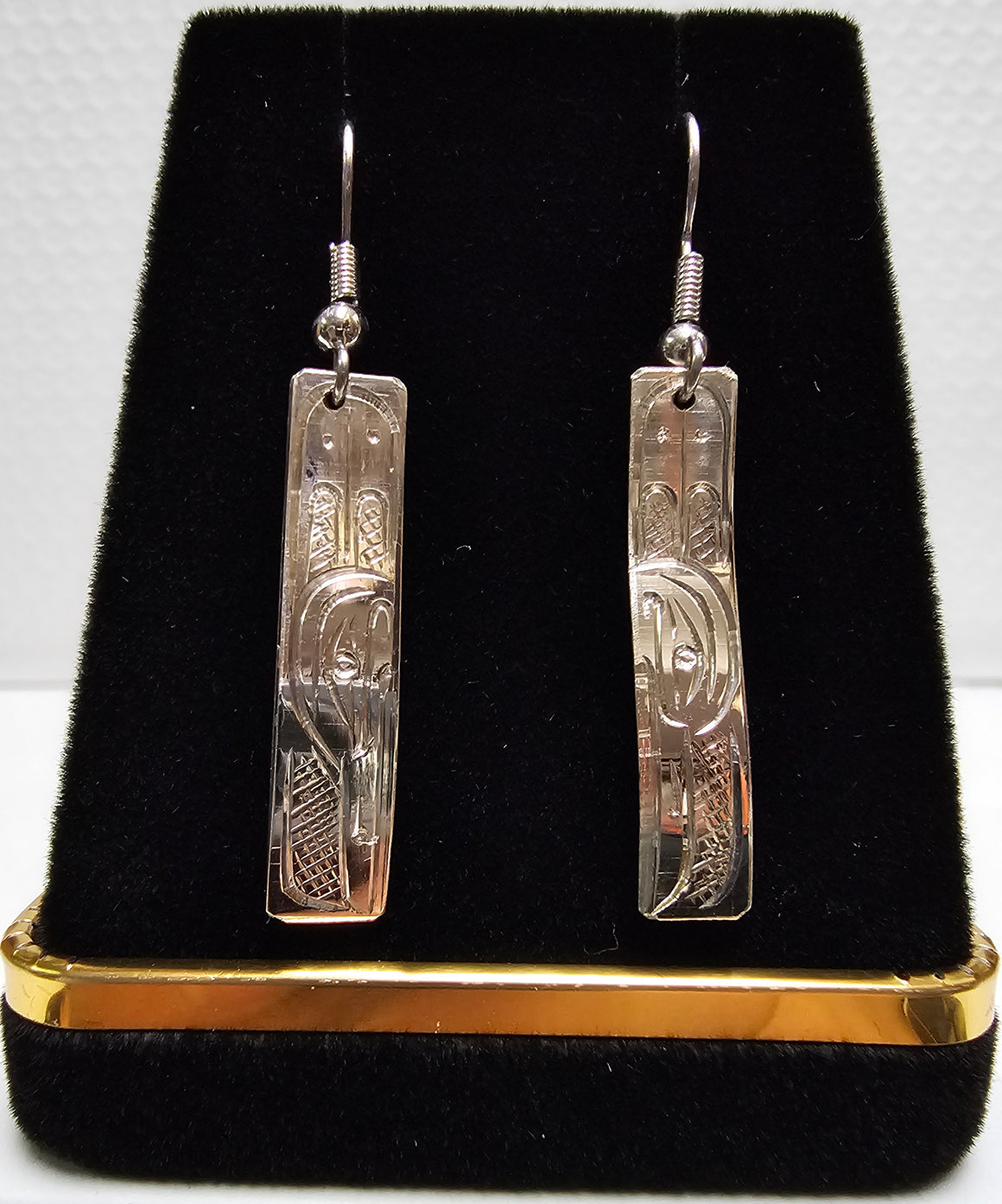 1 3/4" Dangle Raven Earrings by graham Henry