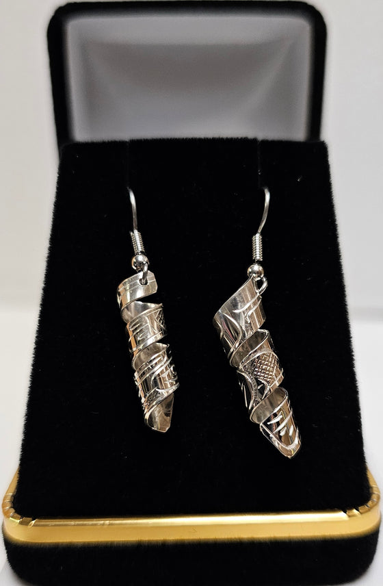 Eagle Spiral Earrings by Graham Henry