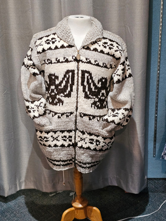 Cowichan Sweater 44 Chest Eagle Design