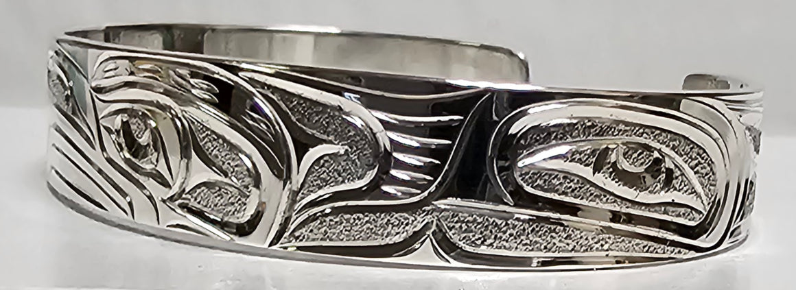 Eagle childs bracelet  Silver Bracelet by Joe Descouteax