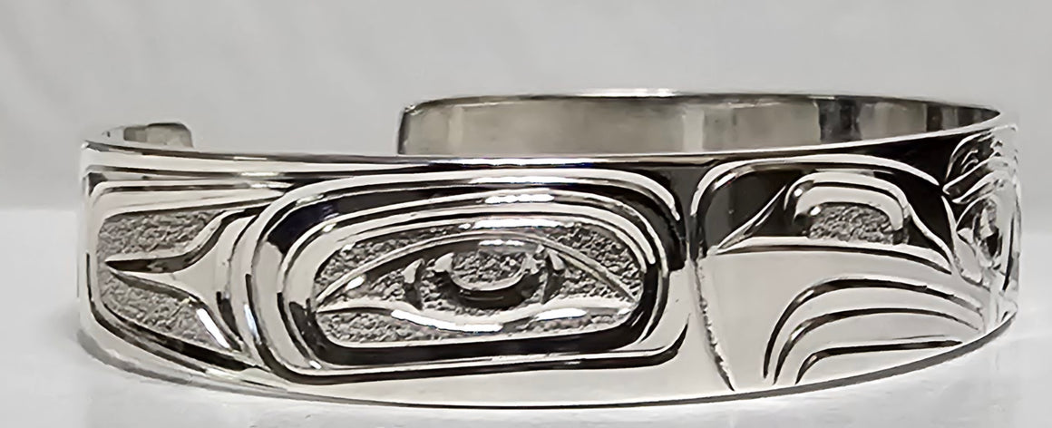 Eagle childs bracelet  Silver Bracelet by Joe Descouteax