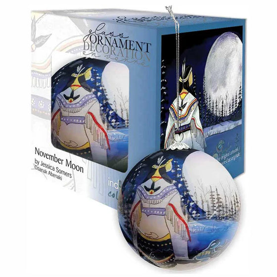 November Moon Glass Christmas Ornament