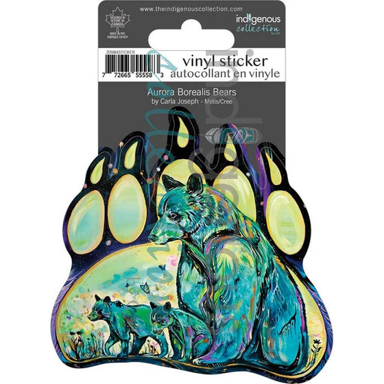 Aurora Borealis Bears Vinyl Sticker