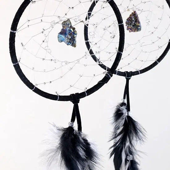 Dream Catcher Druzy Crystal Black