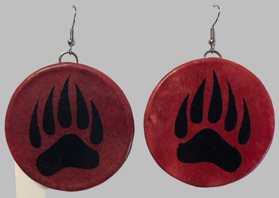 Bear Paw Drum Earrings