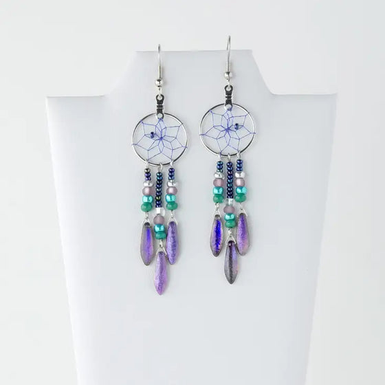 Dream Catcher Earrings - Peacock