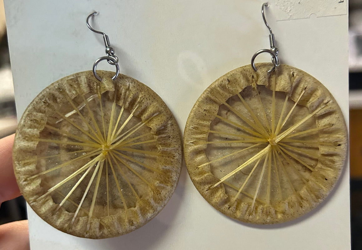 Bear Paw Drum Earrings