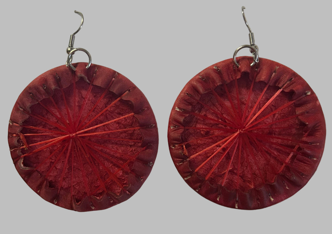 Bear Paw Drum Earrings