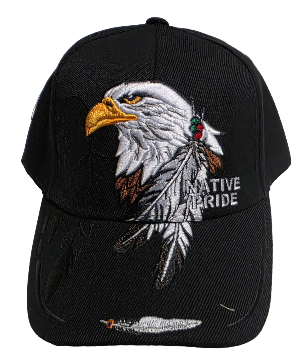 Native Pride Embroidered Cap Eagle Feather