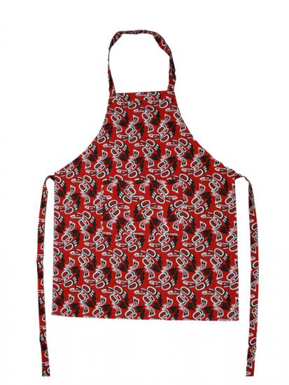 Karen Francis Raven Apron Red/Black