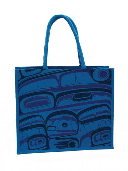 Kelly Robinson Raven Transforming Jute Bag Turquoise
