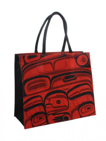 Kelly Robinson Raven Transforming Jute Bag Red