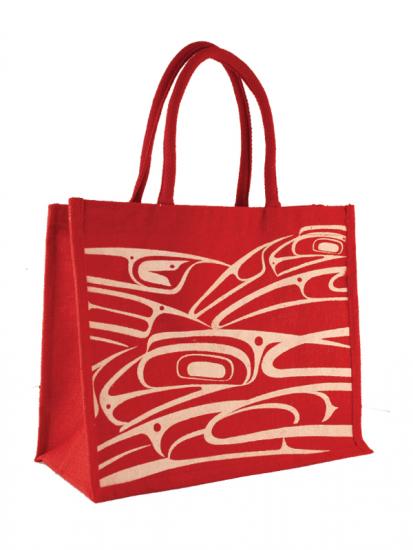 Connie Dickens Jute Bag Raven Red
